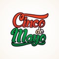 Cinco de Mayo lettering greeting text illustration