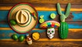 Cinco de Mayo May 5. federal holiday in Mexico. banner and poster design. flag and decorations Royalty Free Stock Photo