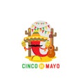 Cinco de Mayo -May 5th- typography banner vector. Mexico design for fiesta cards or party invitation and poster. Collection of Cin Royalty Free Stock Photo