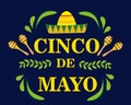 Cinco de Mayo Mexican federal holiday, fiesta greeting card, flyer, poster, invitation. Cinco de Mayo template for your