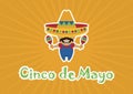 Cinco de Mayo with a Mexican musician vector