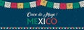 Cinco de Mayo paper flag banner for mexico holiday