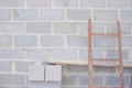 Cinder block wall background, brick texture. Royalty Free Stock Photo