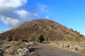 Evening Light on Schonchin Butte Cinder Cone, Lava Beds National Monument, Northern California, USA