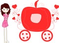 Cinderella and carriage Royalty Free Stock Photo