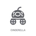 Cinderella carriage icon. Trendy Cinderella carriage logo concept on white background from Fairy Tale collection Royalty Free Stock Photo