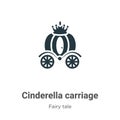 Cinderella carriage vector icon on white background. Flat vector cinderella carriage icon symbol sign from modern fairy tale Royalty Free Stock Photo