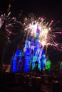 Cinderella Castle, Fireworks, Disney World, Magic Kingdom, Travel Royalty Free Stock Photo