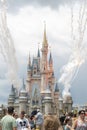 Cinderella Castle - Magic Kingdom - Walt Disney World - Orlando Florida July 2019 Royalty Free Stock Photo