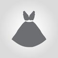 Cinderella dress icon. Flare dress icon.