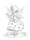 cinderella`s fairy godmother coloring page