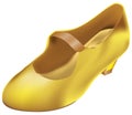 Cinderella`s golden shoe Royalty Free Stock Photo