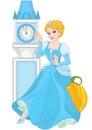 Cinderella sitting on pumpkin