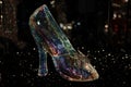 Cinderella slipper: Original Swarovski crystal slipper from the film Cinderella at the Swarovski Kristallwelten.