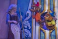 Cinderella talking to mice Royalty Free Stock Photo