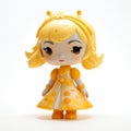Cinderella Vinyl Toy In Yellow Dress With Gold Shoes