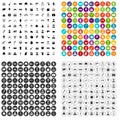 100 cinema actor icons set vector variant