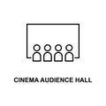 cinema audience hall icon. Element of cinema for mobile concept and web apps. Thin line cinema audience hall icon can be used for