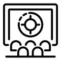 Cinema audience icon, outline style