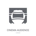 cinema audience icon. Trendy cinema audience logo concept on white background from Cinema collection