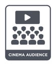 cinema audience icon in trendy design style. cinema audience icon isolated on white background. cinema audience vector icon simple