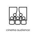 cinema audience icon. Trendy modern flat linear vector cinema au