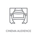 cinema audience linear icon. Modern outline cinema audience logo