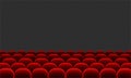 Cinema auditorium banner. Theatre stage. Vector on isolated white background. EPS 10 Royalty Free Stock Photo