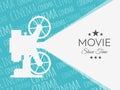 Cinema background or banner. Movie flyer ticket template