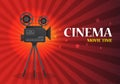 Cinema background or banner. Movie flyer Royalty Free Stock Photo