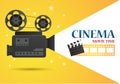 Cinema background or banner. Movie flyer Royalty Free Stock Photo