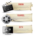 Cinema banners Royalty Free Stock Photo