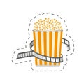 cinema bucket pop corn strip movie image