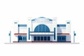 cinema building set vector flat minimalistic isolated vector style illustration Royalty Free Stock Photo