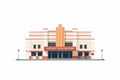 cinema building vector flat minimalistic isolated vector style illustration Royalty Free Stock Photo