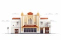 cinema building vector flat minimalistic isolated vector style illustration Royalty Free Stock Photo