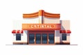 cinema building vector flat minimalistic isolated vector style illustration Royalty Free Stock Photo