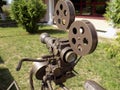 A cinema camera on the bicycle: used by correspondents soon after World War II in Soviet Union