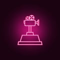 cinema camera cup icon. Elements of Cinema in neon style icons. Simple icon for websites, web design, mobile app, info graphics Royalty Free Stock Photo