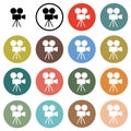 Cinema camera icons