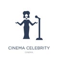 cinema celebrity icon. Trendy flat vector cinema celebrity icon