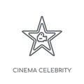 cinema celebrity linear icon. Modern outline cinema celebrity lo