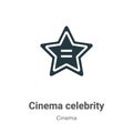 Cinema celebrity vector icon on white background. Flat vector cinema celebrity icon symbol sign from modern cinema collection for