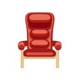 Cinema chair flat design vector on white