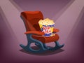 Cinema chair with popcorn