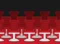 Cinema chairs. Vector illustration