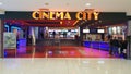 Cinema city in a commercial center Royalty Free Stock Photo