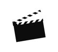 Cinema Clap board icon vector icon on white Royalty Free Stock Photo