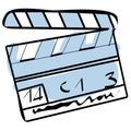 Cinema clapboard vector