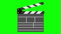 Cinema clapperboard. Filmmaking and video production device